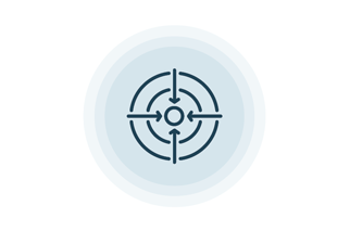 Light blue circular target icon, 2