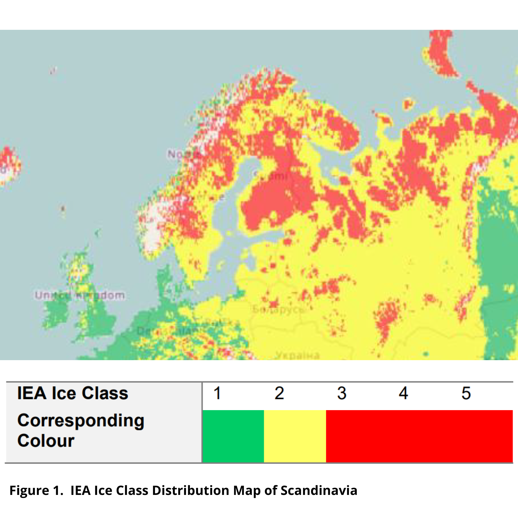 IEA Ice Class grading of Europe
