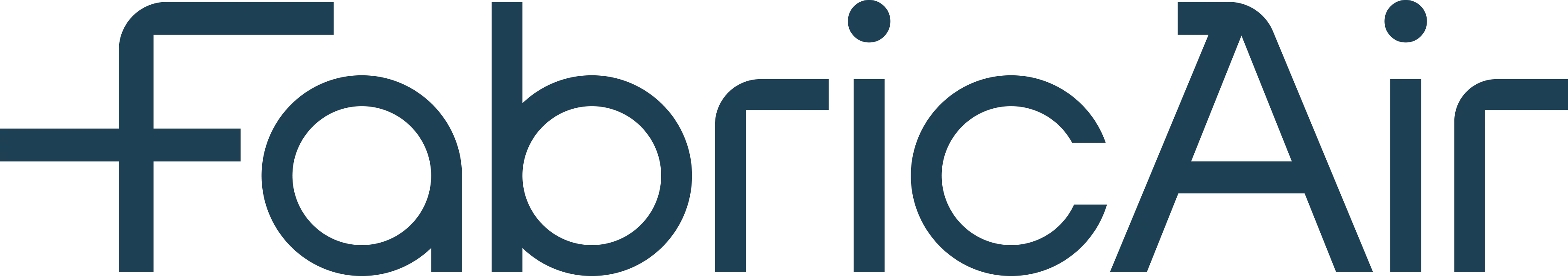 Dark blue FabricAir logo, 2